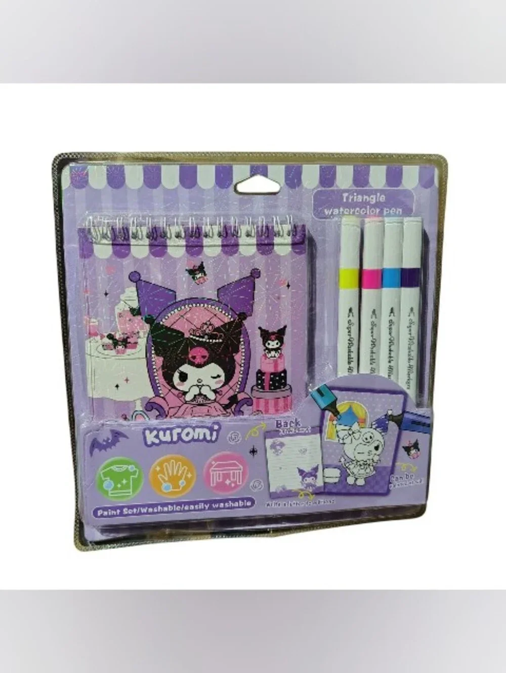 Purple Kids Paint & Stationery Set